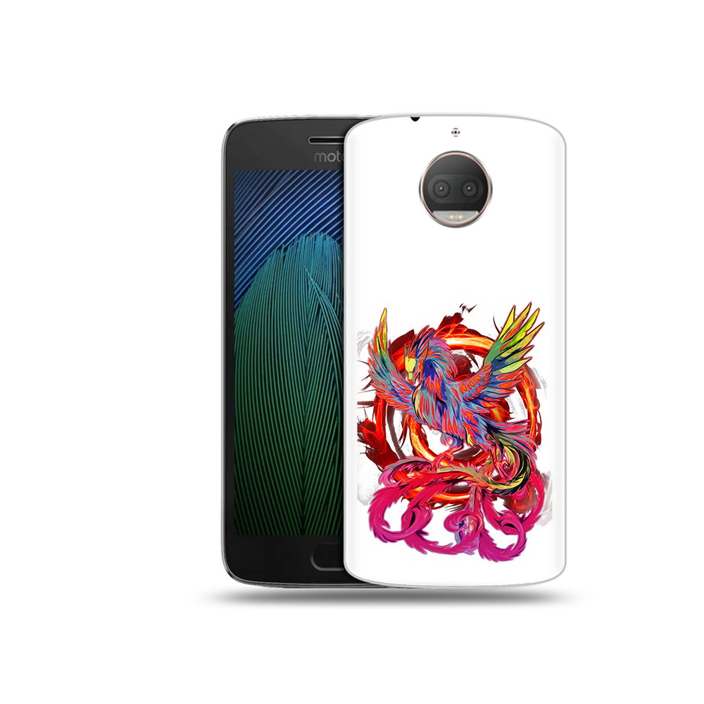 

Чехол MyPads Tocco для Motorola Moto G5S Plus красочный феникс (PT75337.377.414), Прозрачный, Tocco