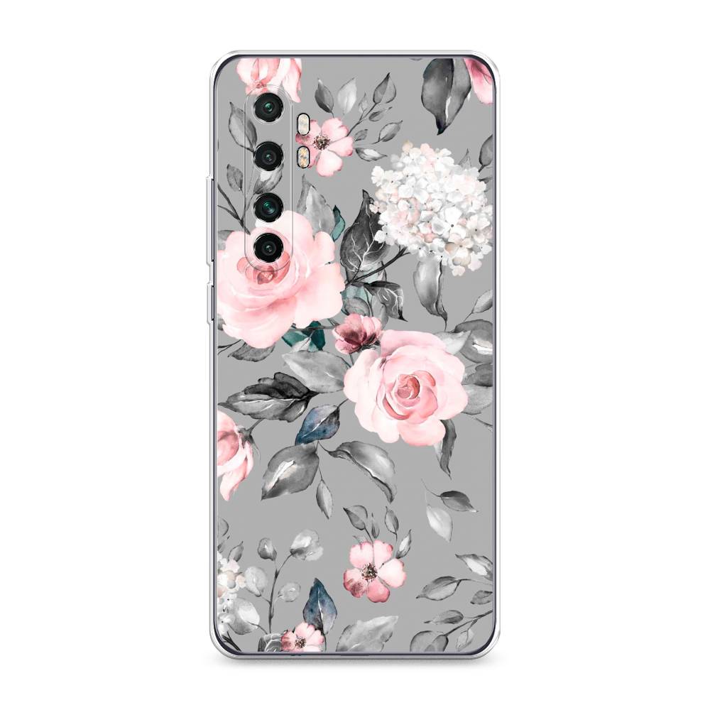

Чехол Awog "Розы на сером" для Xiaomi Mi Note 10 lite, 38450-8