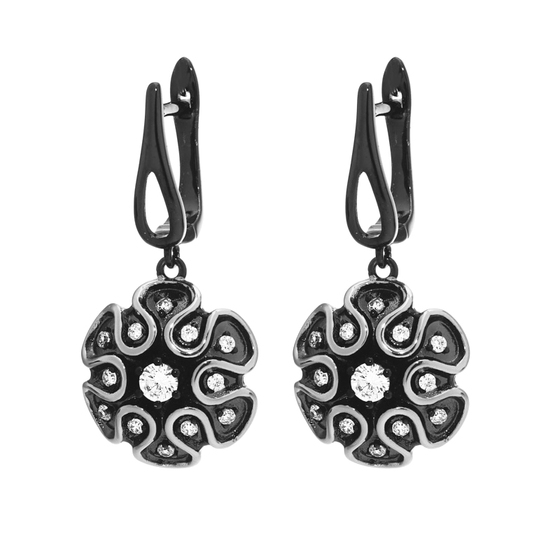

Серьги подвески из серебра с фианитом Fresh Jewelry CZ-E01620-X-WB-W-X-W, CZ-E01620-X-WB-W-X-W