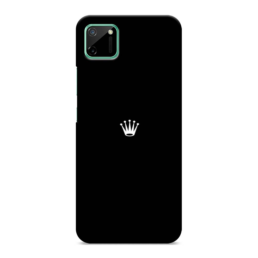 

Пластиковый чехол "Белая корона на черном фоне" на Realme C11, 253820-5