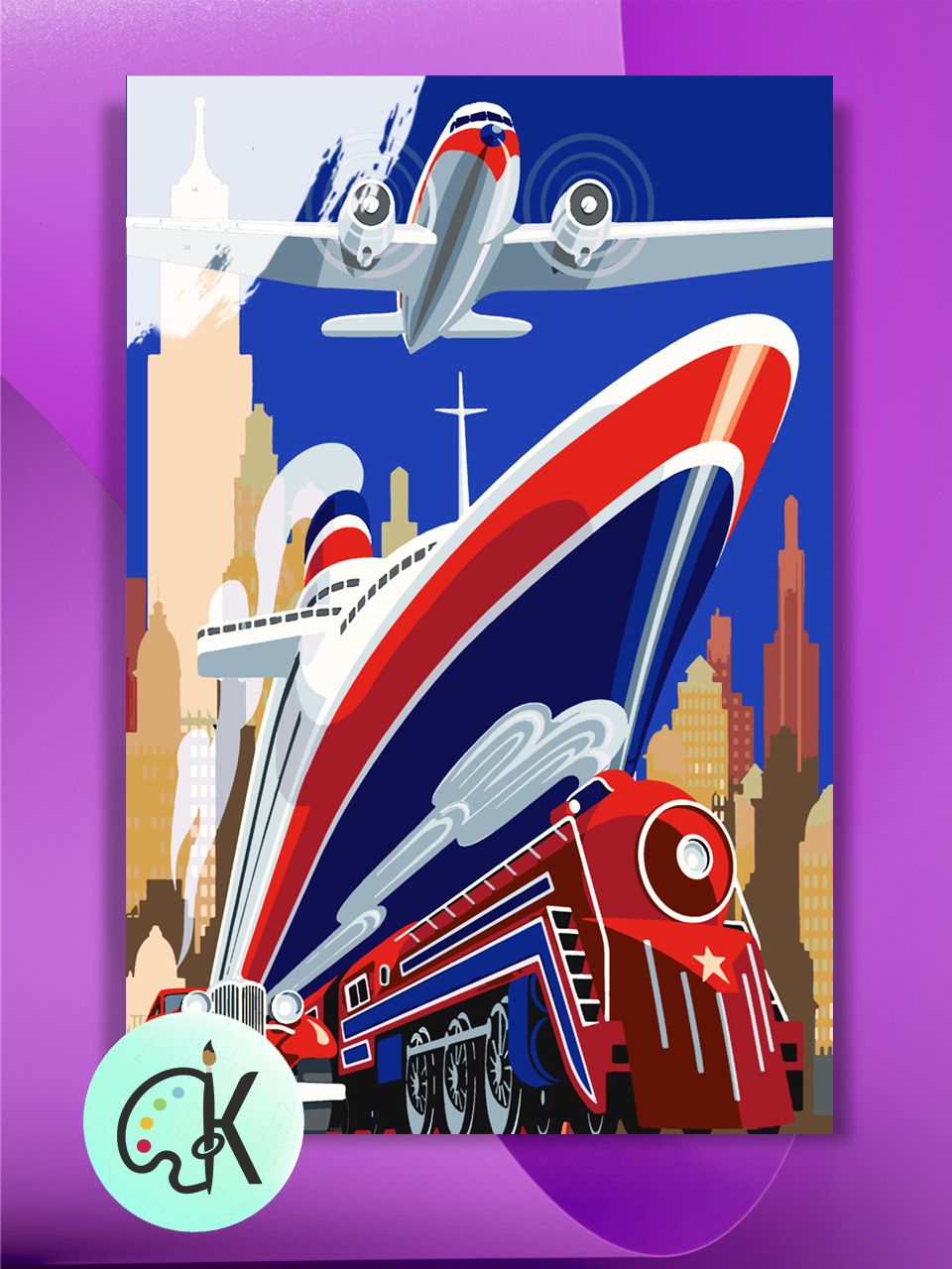 

Картина по номерам на холсте Культура Цвета Transport Fever Арт Деко, 40 х 60 см, Transport Fever Арт Деко