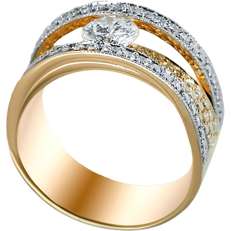 Кольцо из красного золота с бриллиантом р. 18 La Nordica 29-02-1000-04894