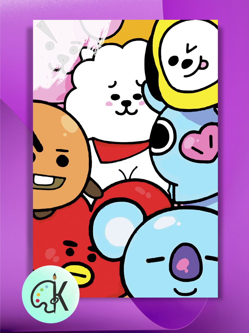 

Картина по номерам на холсте Культура Цвета BTS Chibi 2, 40 х 60 см, BTS Chibi 2