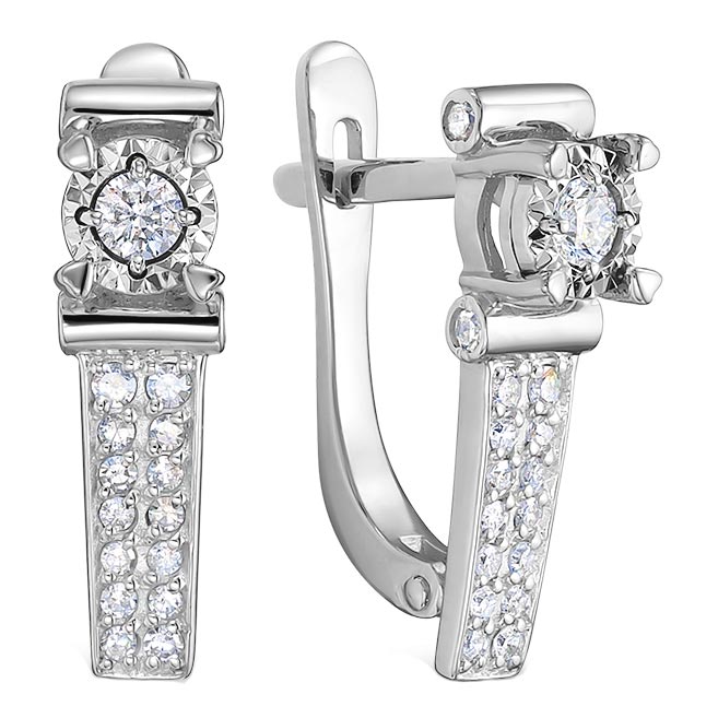 

Серьги из белого золота с бриллиантом Vesna jewelry 22336-259-46-00, 22336-259-46-00