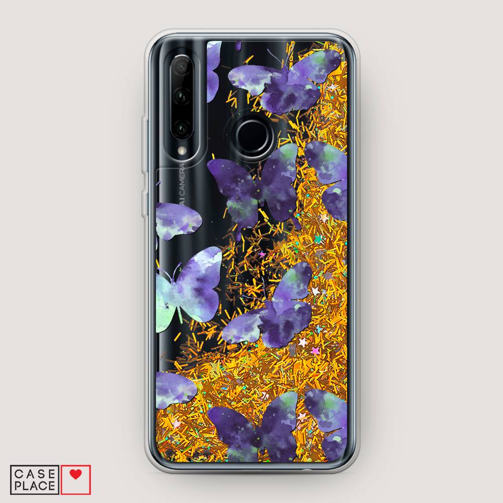 фото Чехол awog "бабочки отпечатки" для huawei p smart plus 2019