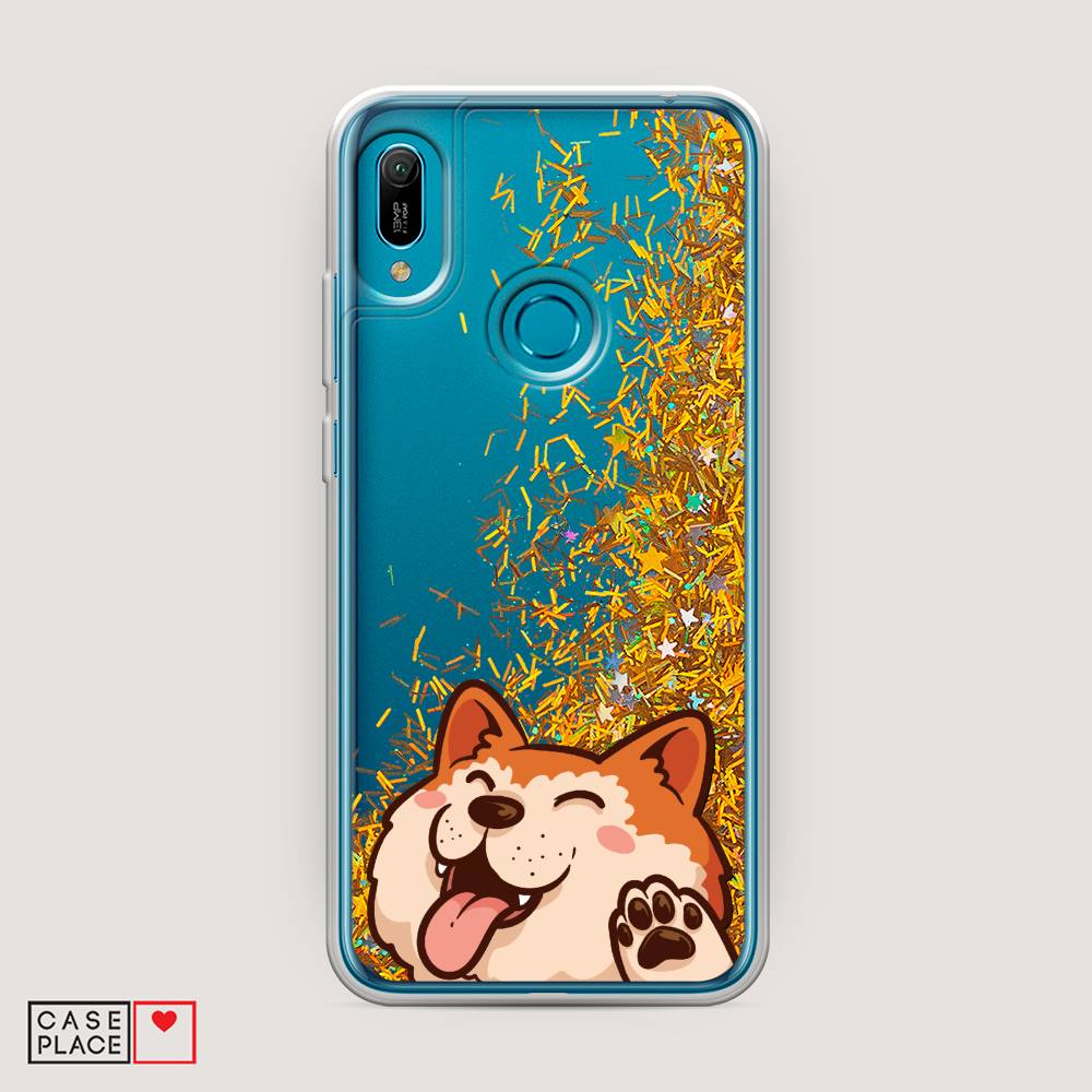 

Чехол Awog на Huawei Y6 2019 "Акита-ину машет", Оранжевый, 68690-1