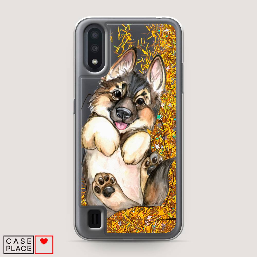 

Чехол Awog на Samsung Galaxy A01 "Овчарка в ладошках", Разноцветный, 29590-1