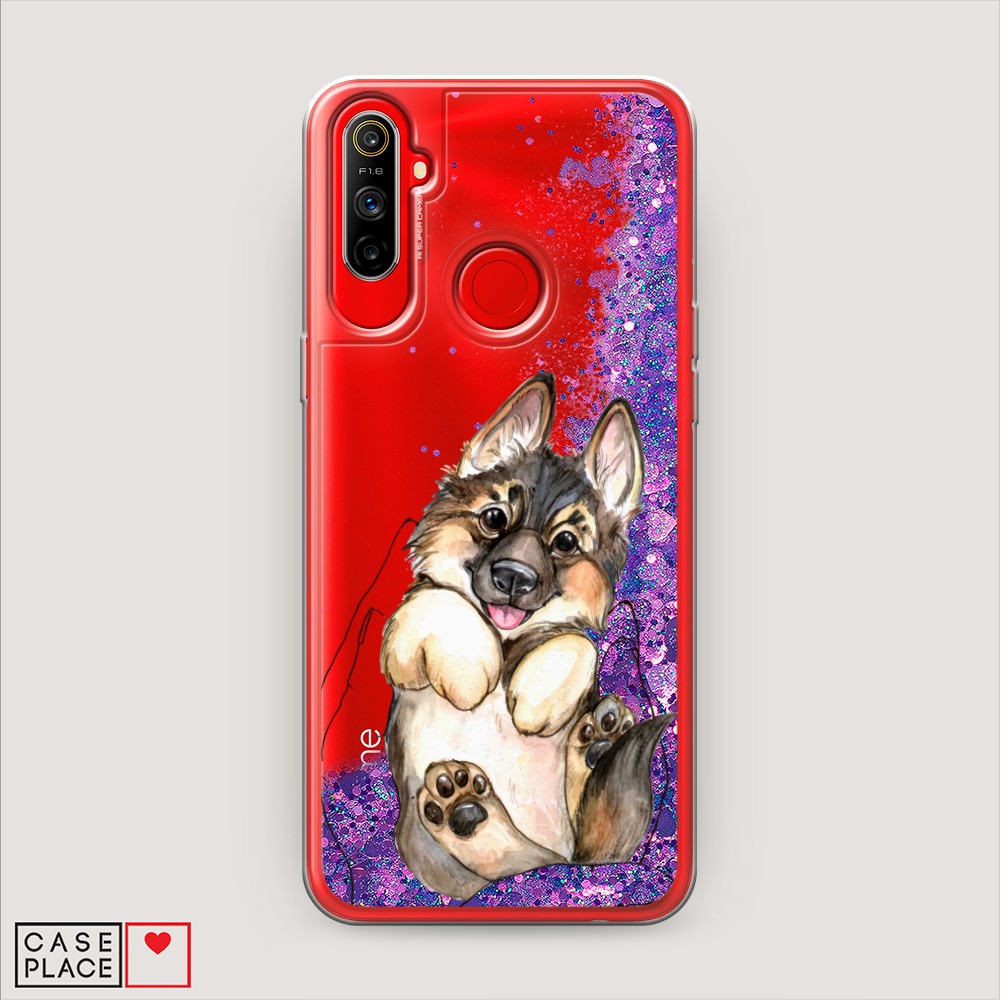 

Чехол Awog на Realme C3 "Овчарка в ладошках", Разноцветный, 253092-1