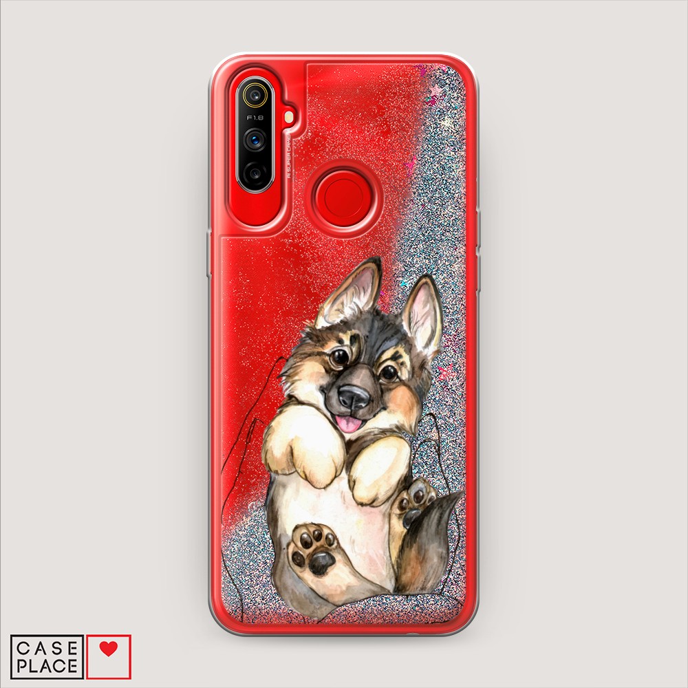 

Чехол Awog на Realme C3 "Овчарка в ладошках", Разноцветный, 253091-1