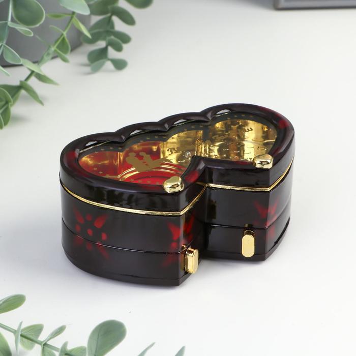 

Шкатулка музыкальная "2 сердца" 11,5х7 см