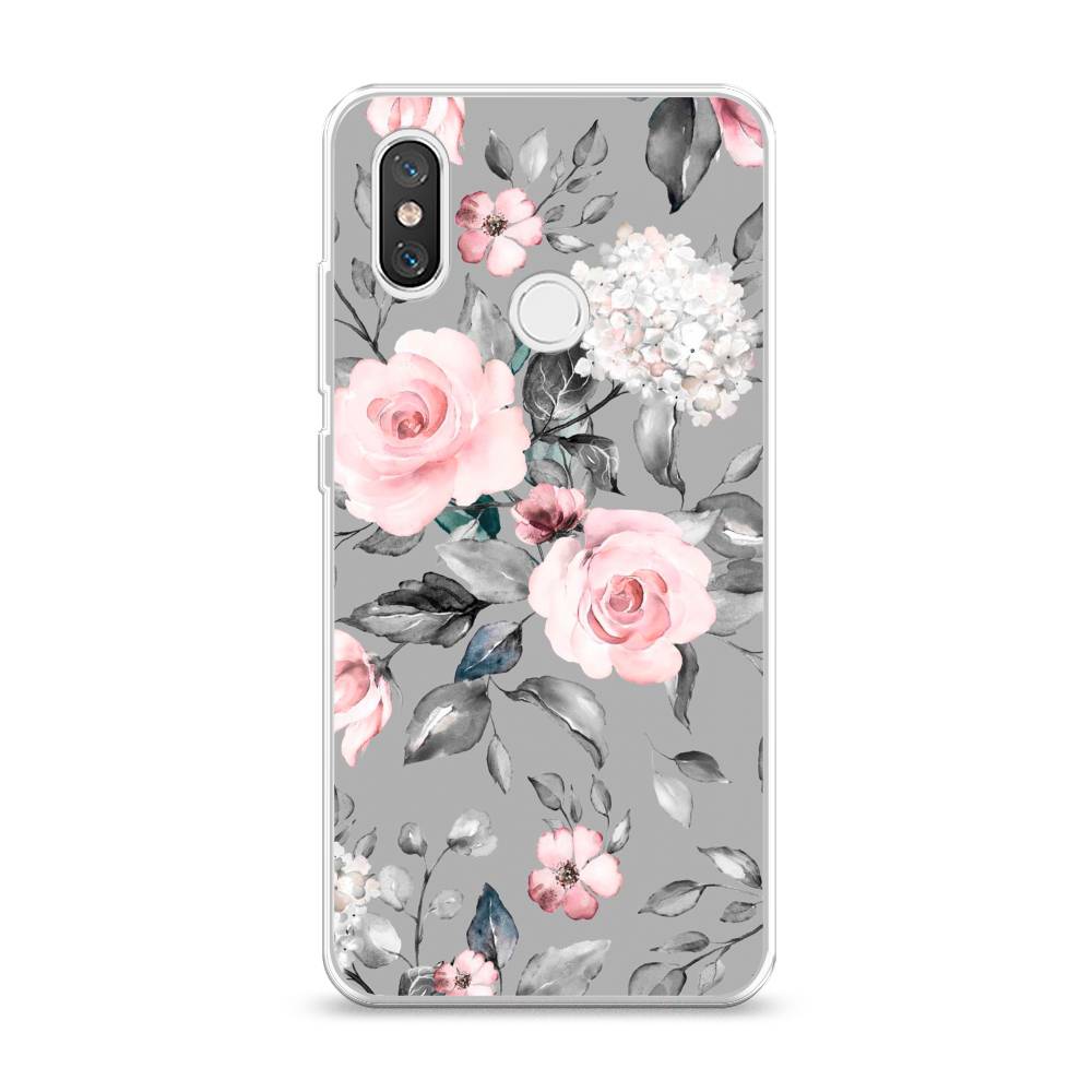 

Чехол Awog "Розы на сером" для Xiaomi Mi 8, 33550-8