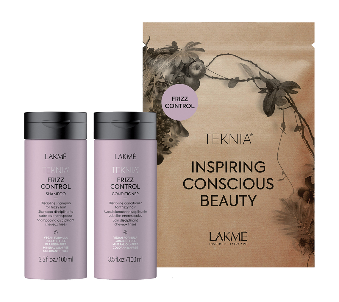 Набор для волос Lakme Teknia Frizz Control Travel Set, 200мл lakme teknia frizz control travel pack дорожный набор дисциплинирующий шампунь 100мл кондиционер 100мл