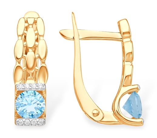 

Серьги из серебра Kari Jewelry 213648, топаз/фианит, 213648