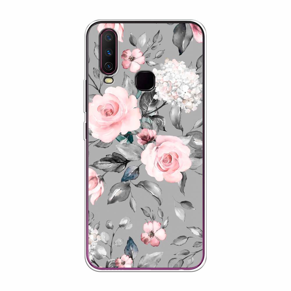 

Чехол Awog "Розы на сером" для Vivo Y17, 261750-8