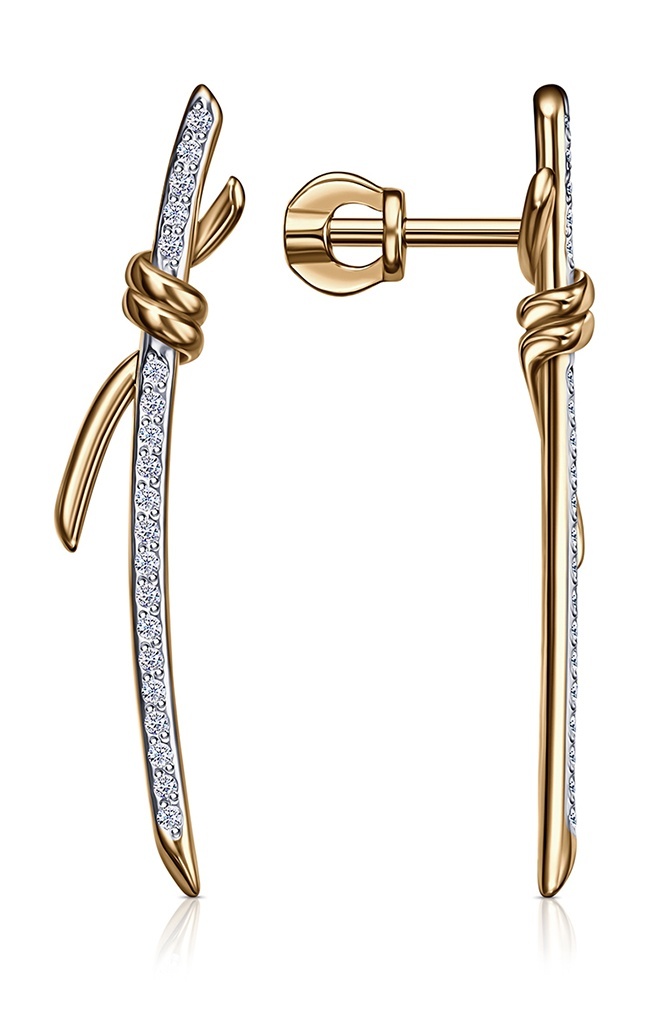 

Серьги из серебра Kari Jewelry 213549, фианит, 213549