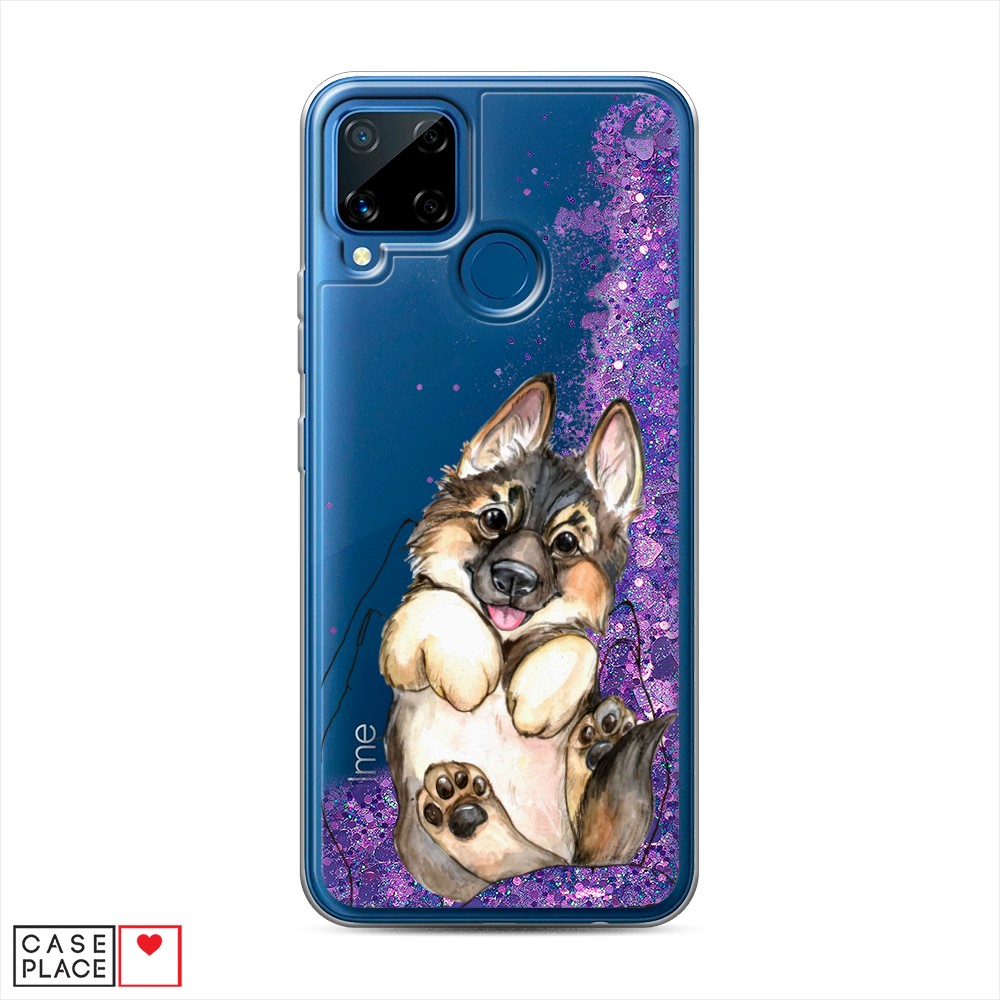 

Чехол Awog на Realme C15 "Овчарка в ладошках", Разноцветный, 255092-1