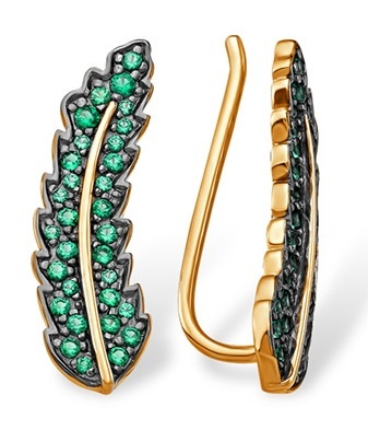 

Клипсы из серебра Kari Jewelry 222558, фианит, 222558