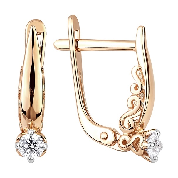 

Серьги из золота Kari Jewelry 237753, фианит, 237753
