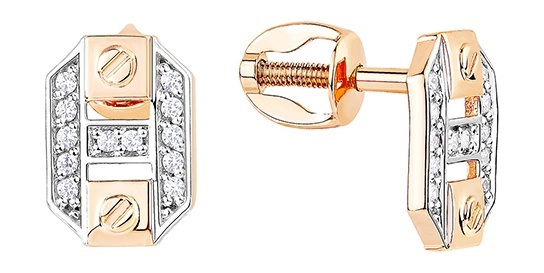 

Серьги из золота Kari Jewelry 237749, фианит, 237749