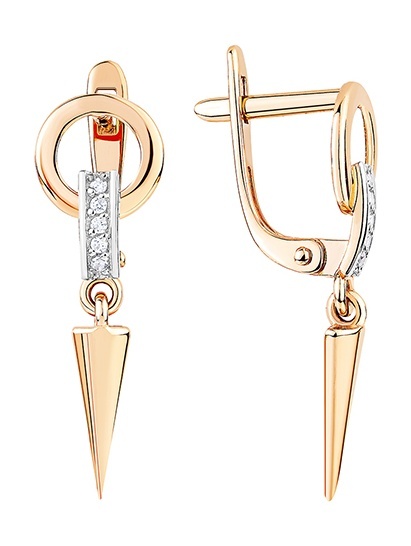

Серьги из золота Kari Jewelry 237746, фианит, 237746