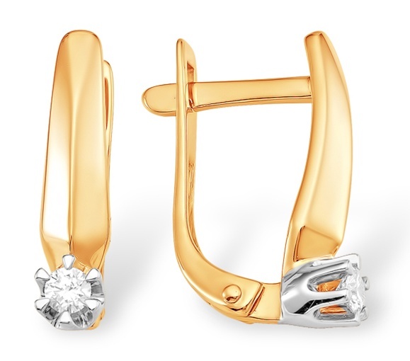 

Серьги из золота Kari Jewelry 232255, бриллиант, 232255