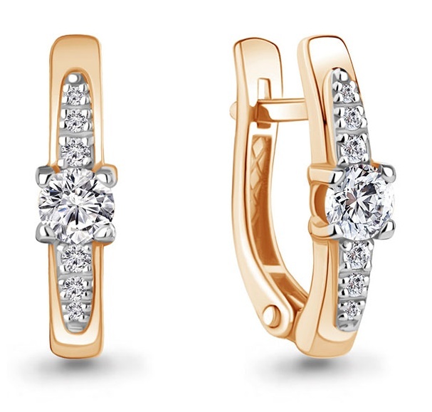 

Серьги из золота Kari Jewelry 231810, фианит, 231810