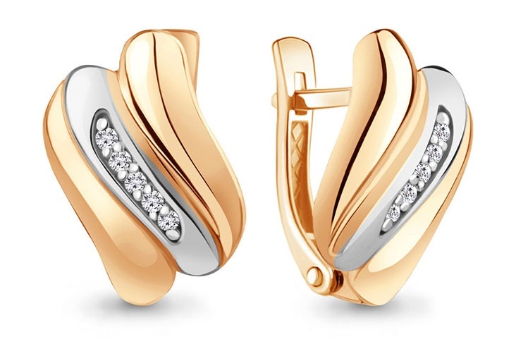 

Серьги из золота Kari Jewelry 231809, фианит, 231809