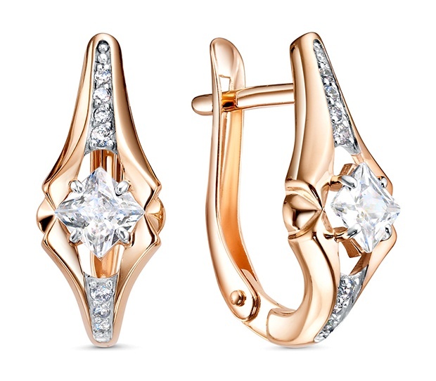 

Серьги из золота Kari Jewelry 231743, фианит, 231743