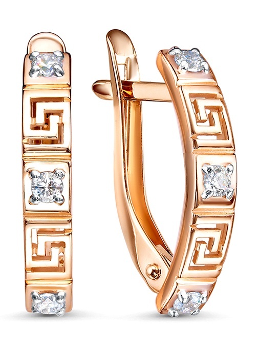 

Серьги из золота Kari Jewelry 231742, фианит, 231742