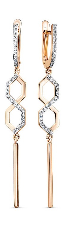 

Серьги из золота Kari Jewelry 231741, фианит, 231741