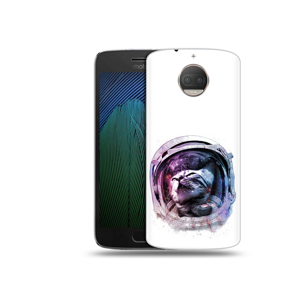

Чехол MyPads Tocco для Motorola Moto G5S Plus кот в шлеме (PT75337.377.396), Прозрачный, Tocco