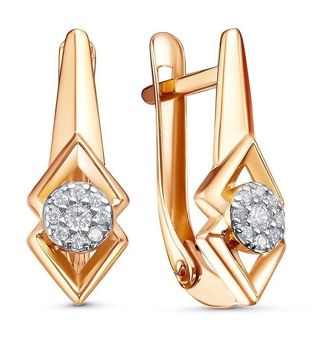 

Серьги из золота Kari Jewelry 231731, фианит, 231731