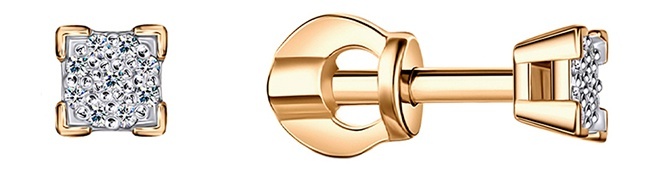 

Серьги из золота Kari Jewelry 237427, бриллиант, 237427