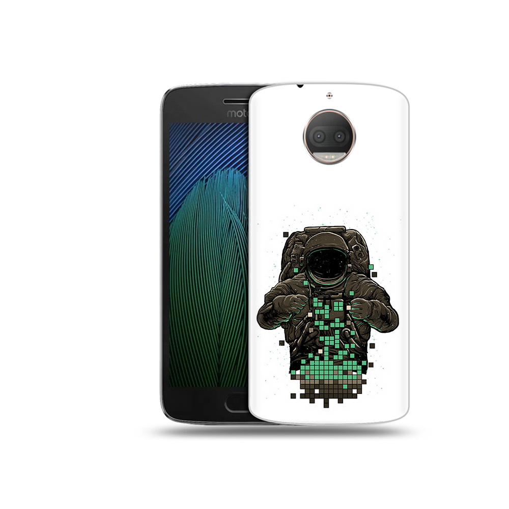 

Чехол MyPads Tocco для Motorola Moto G5S Plus космонавт с пикселями (PT75337.377.394), Прозрачный, Tocco