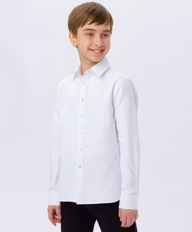 Рубашка на пуговицах белая Button Blue (158)