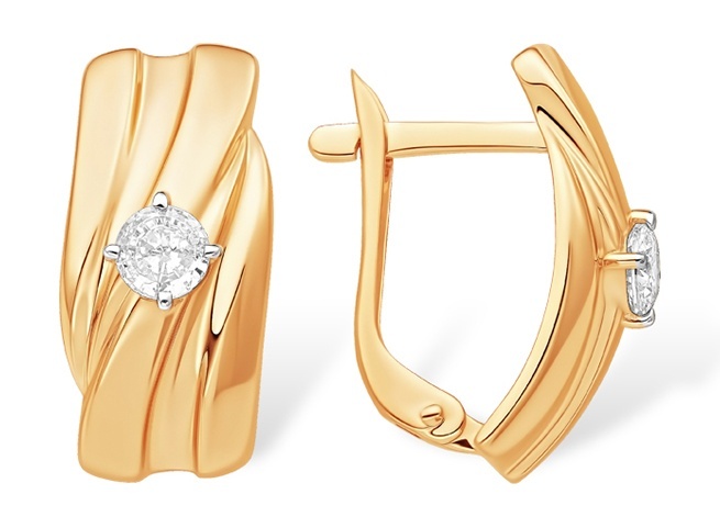 

Серьги из золота Kari Jewelry 237413, фианит, 237413