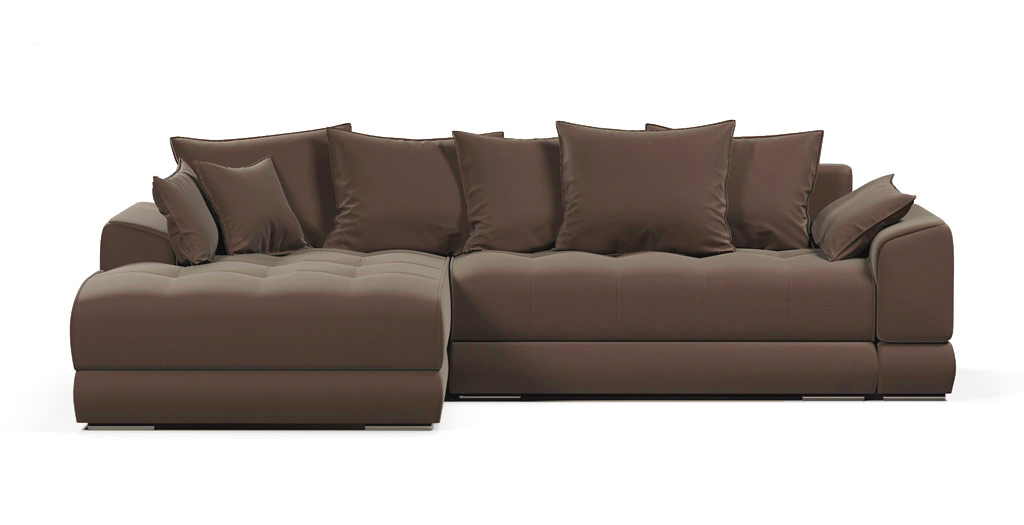 

Угловой диван 4Home Nordkisa, 285х190х87 см, велюр Chocolate, Еврокнижка, Nordkisa