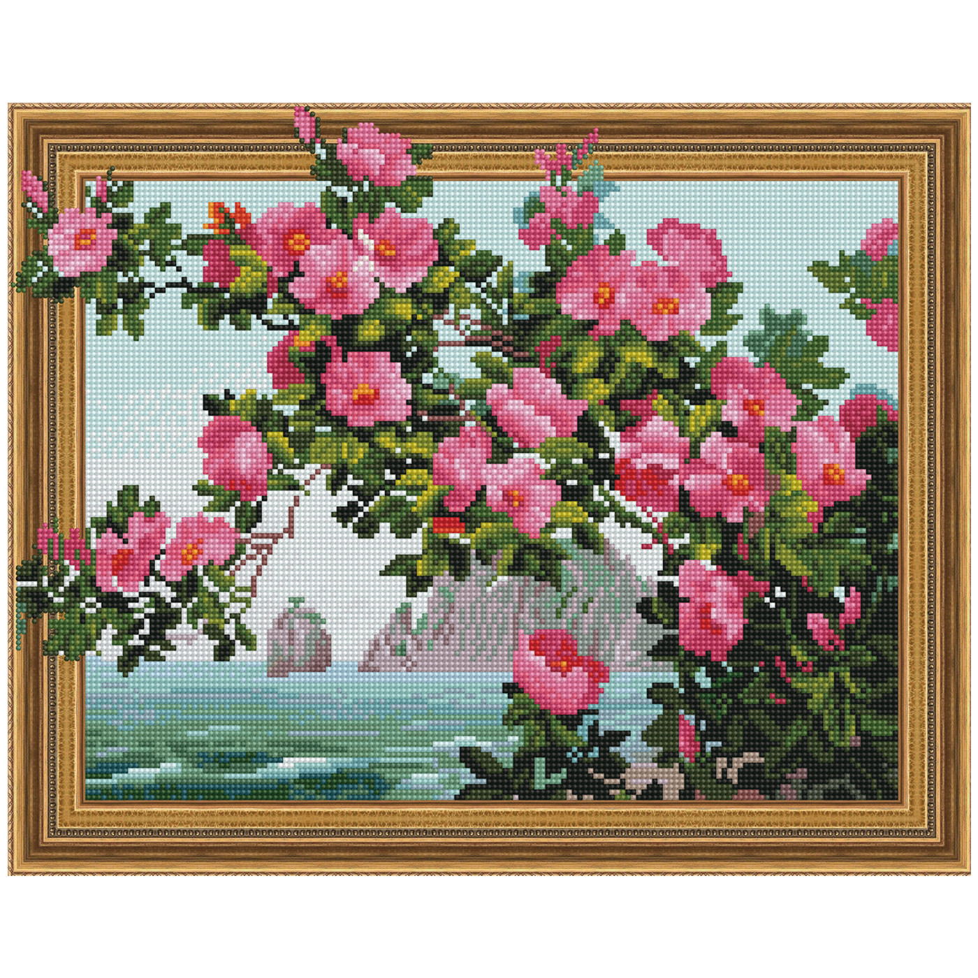 

Картина мозаикой 3D, с нанесенной рамкой Molly Морской пейзаж KM0771, 38 цветов, 40х50 см