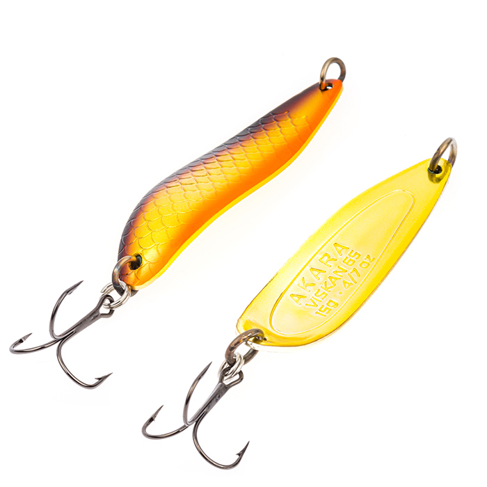

Блесна колебалка Akara Action Series Viskan 65 15 гр. 4/7 oz. AB114, Желтый;оранжевый;золотистый, Viskan