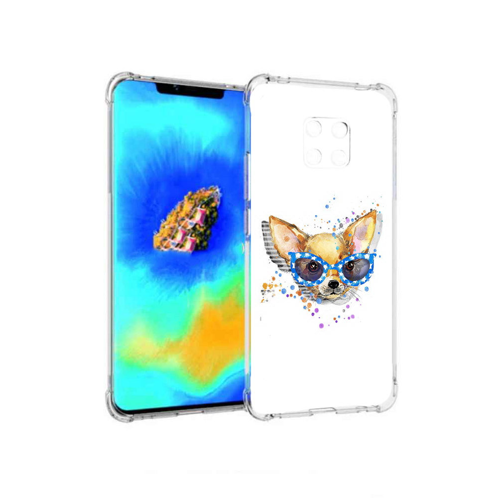 

Чехол MyPads чихуа-хуа в очках для Huawei Mate 20 Pro, Прозрачный, Tocco