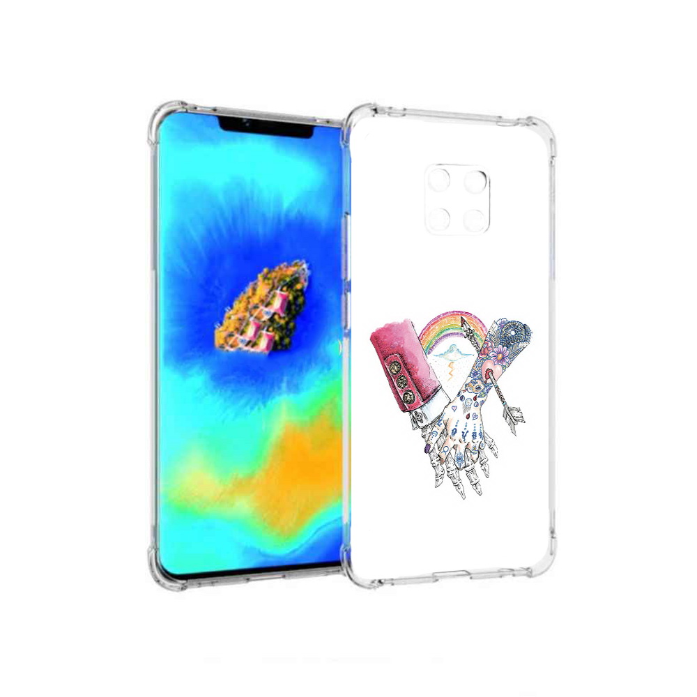 

Чехол MyPads абстракция руки в татуировках для Huawei Mate 20 Pro, Прозрачный, Tocco