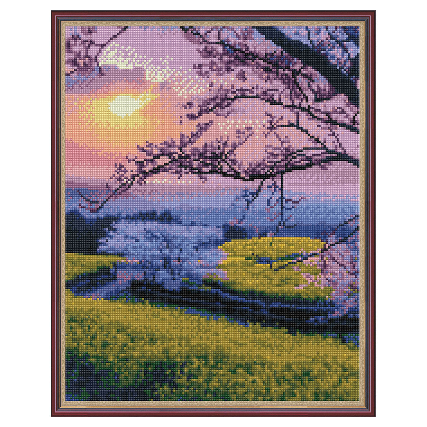 

Картина мозаикой с нанесенной рамкой Molly Весна в Китае KM0657, 28 цветов, 40х50 см