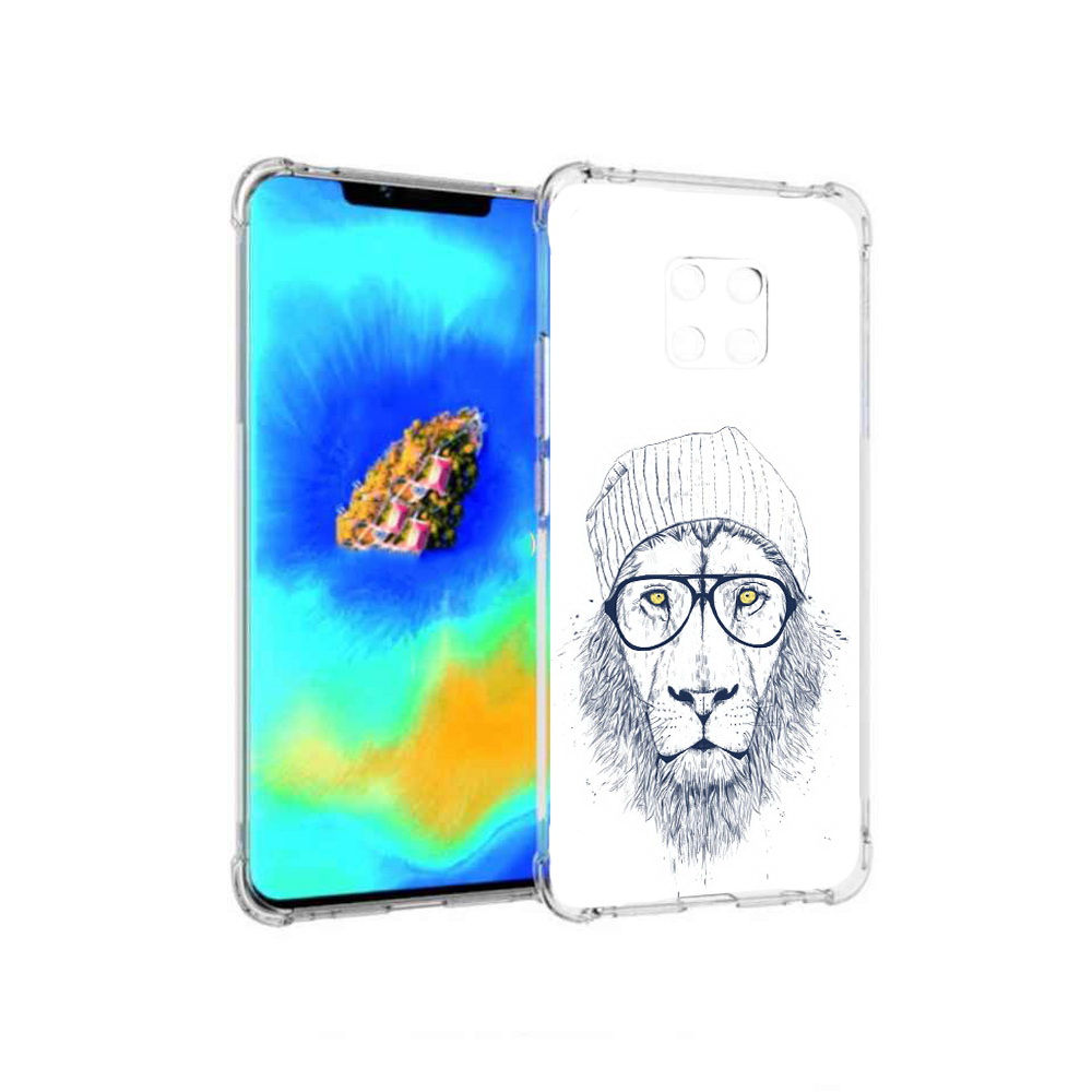 

Чехол MyPads хиппи лев для Huawei Mate 20 Pro, Прозрачный, Tocco