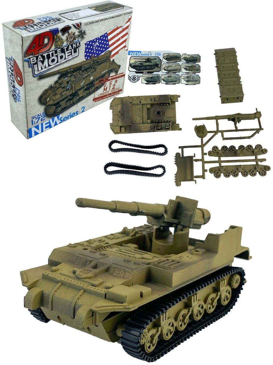 

Модель танка для сборки Город Игр M12 GN-7570/зеленый