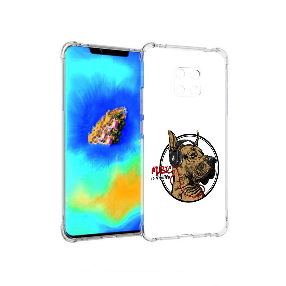 

Чехол MyPads музыкальная собака для Huawei Mate 20 Pro, Прозрачный, Tocco