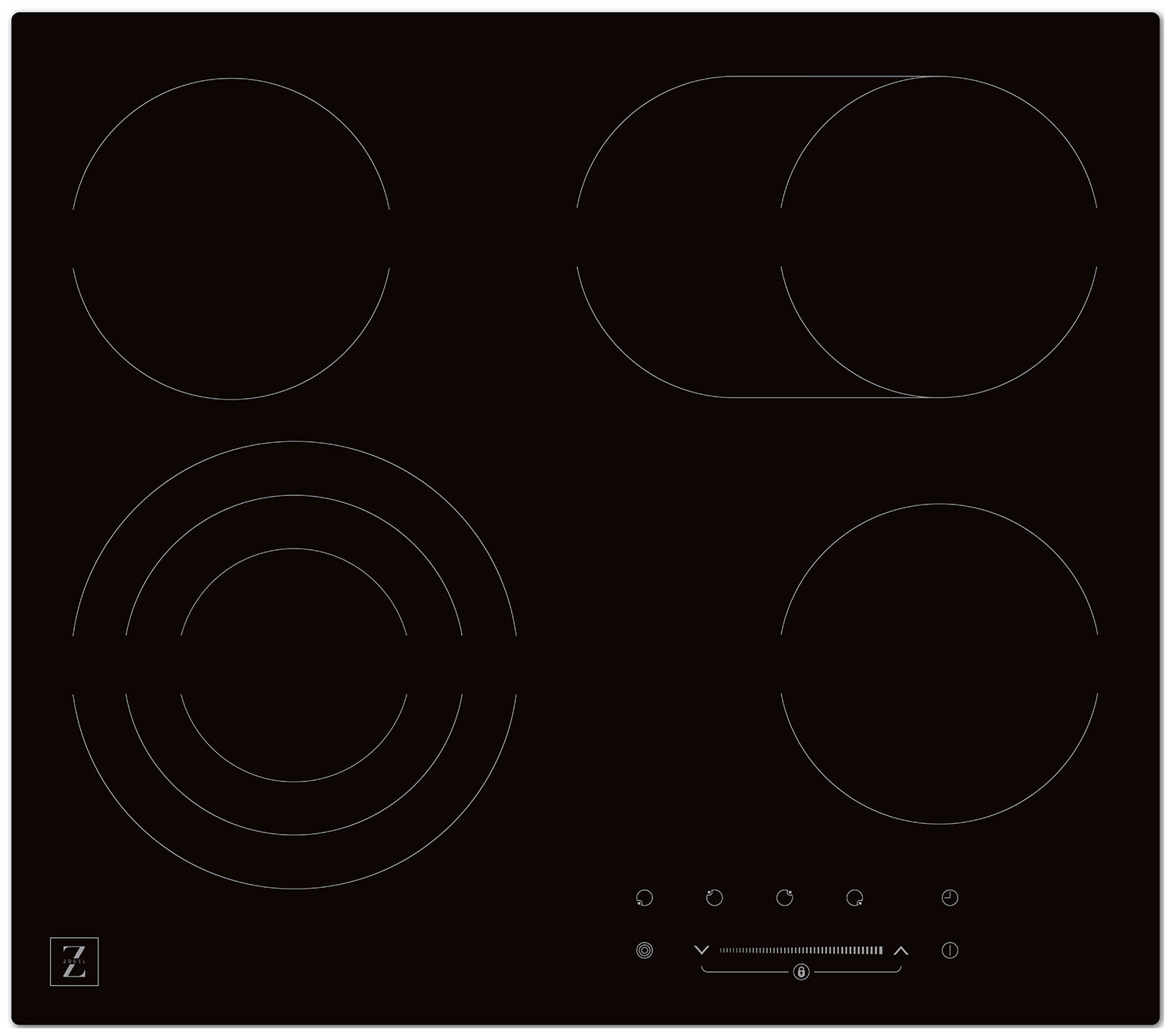 фото Встраиваемая электрическая панель zugel zeh603b black