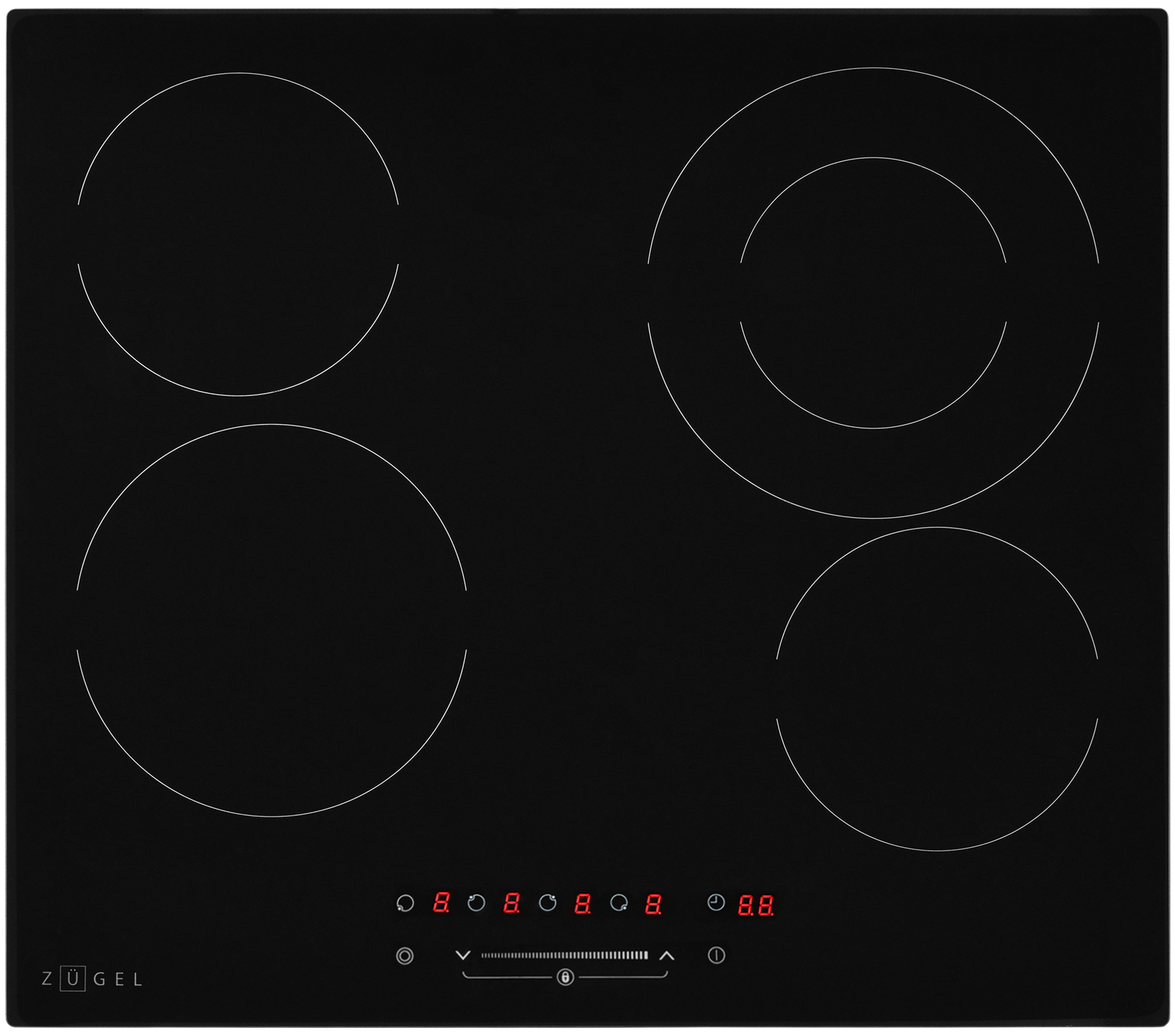 Встраиваемая варочная панель электрическая ZUGEL ZEH602B черный встраиваемая варочная панель индукционная zugel zih618b