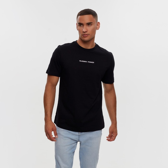 

Футболка мужская Sima-land 9111227 Чёрная 52 RU, Черный, 9111227