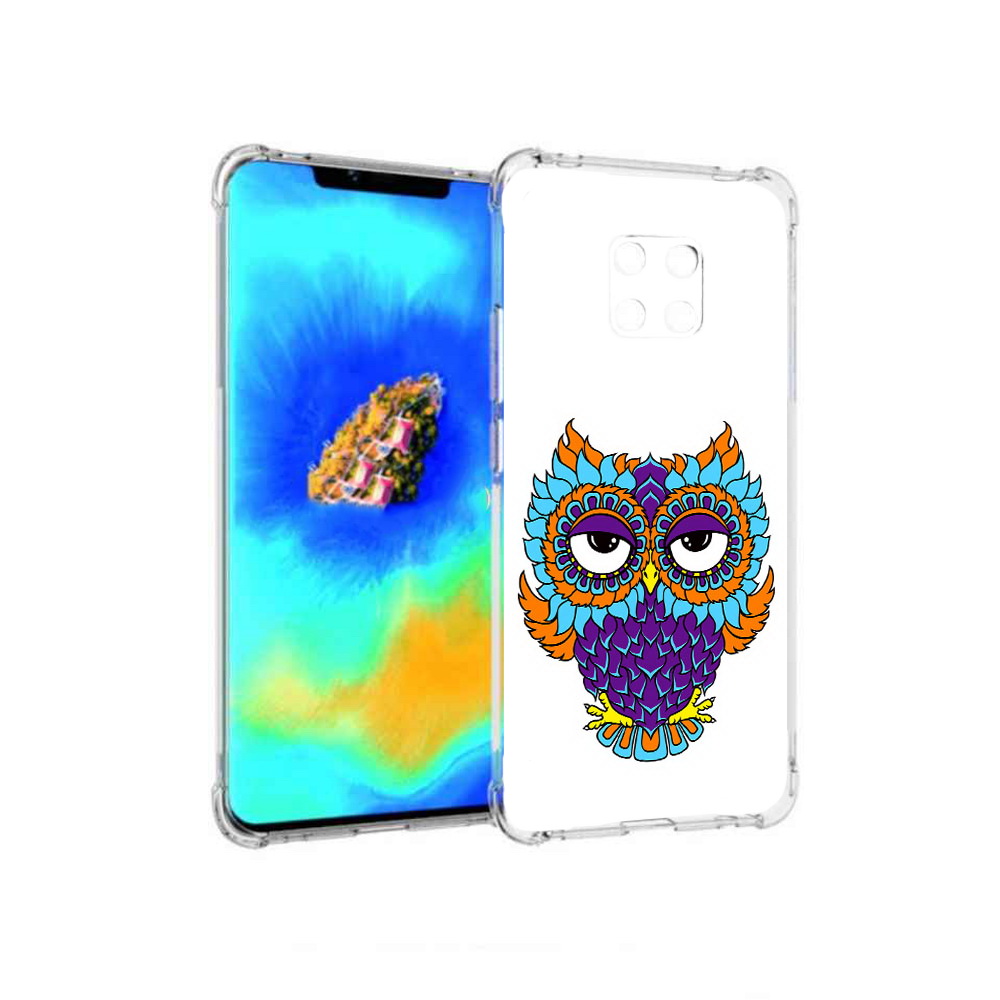 

Чехол MyPads Цветная сова для Huawei Mate 20 Pro, Прозрачный, Tocco