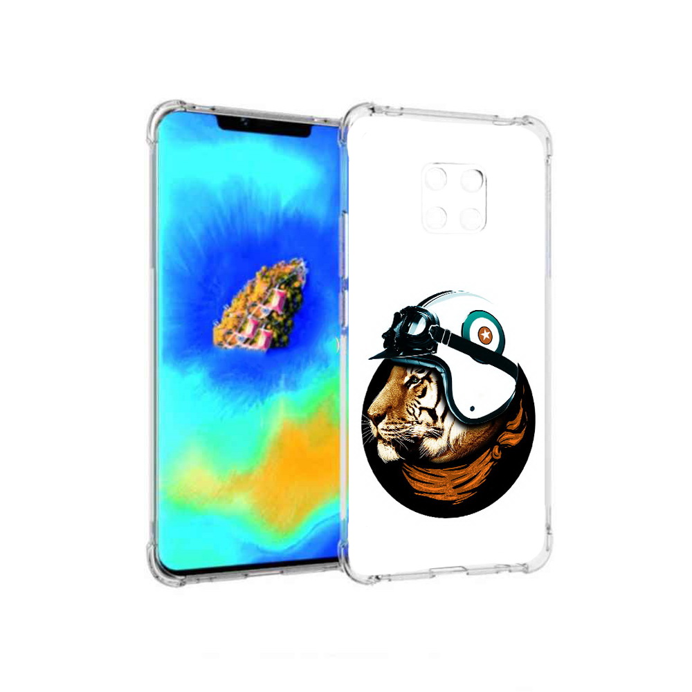 

Чехол MyPads Тигр в шлеме для Huawei Mate 20 Pro, Прозрачный, Tocco